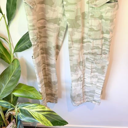 Cotton On Camo Cargo Pants Green - Size 12