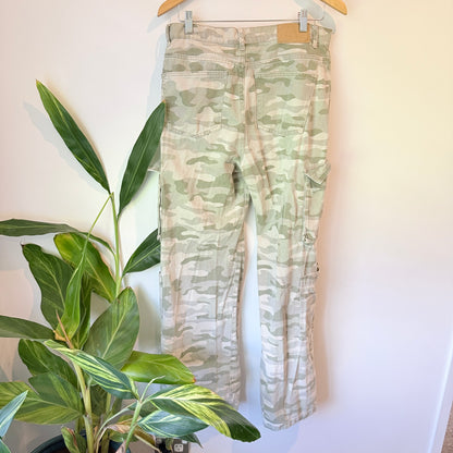 Cotton On Camo Cargo Pants Green - Size 12