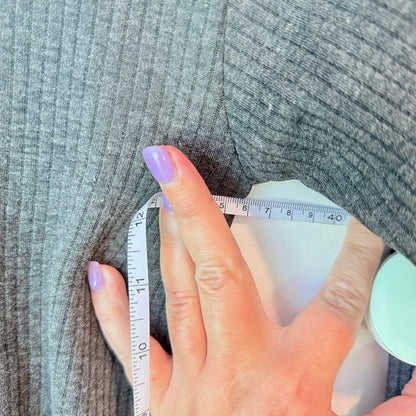 Bodycare Thermals Ribbed Long Sleeve Top – Grey - 36cm U/Arm