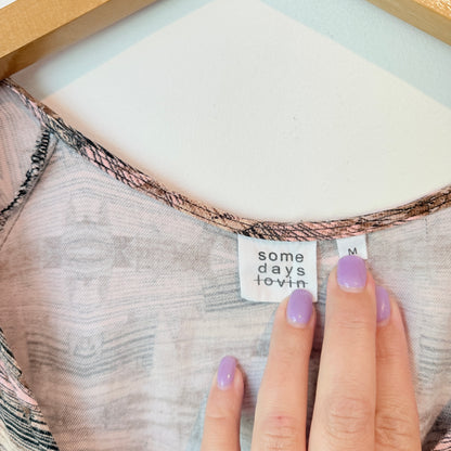 Some Days Lovin Womens Button Front Dress Patterned - Size M