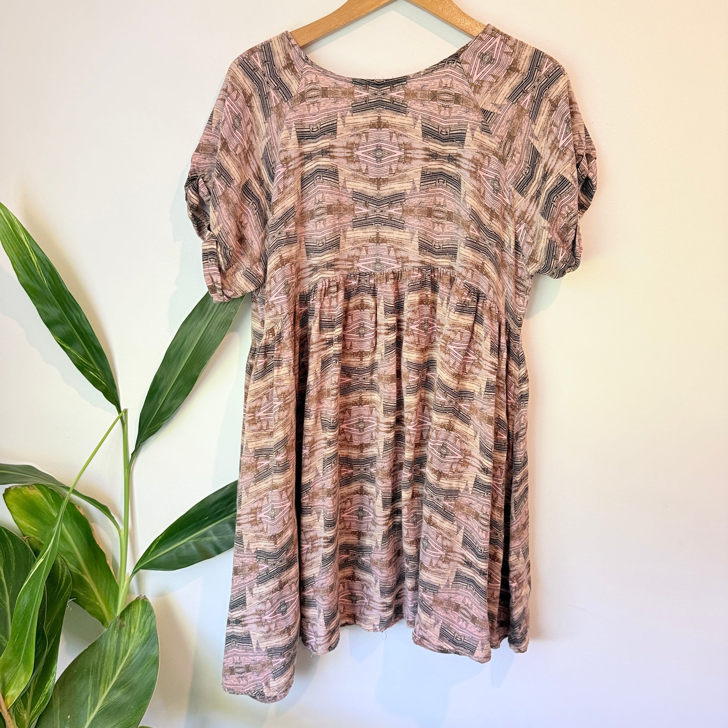 Some Days Lovin Womens Button Front Dress Patterned - Size M