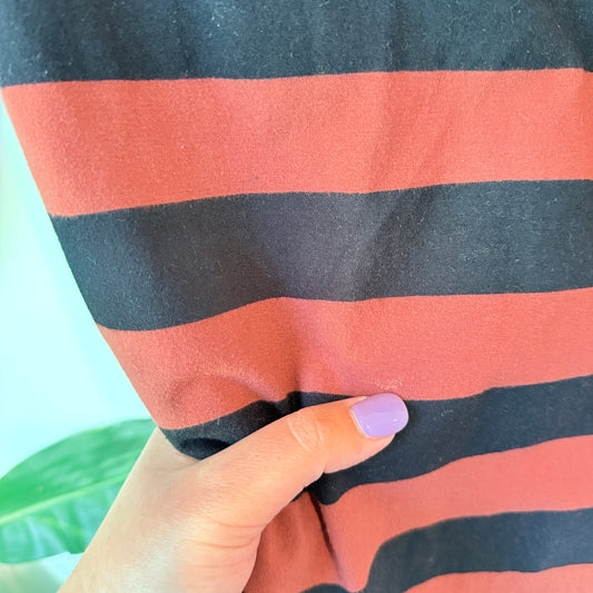 Cotton On Womens Striped Tube Skirt Rust Black - Size M