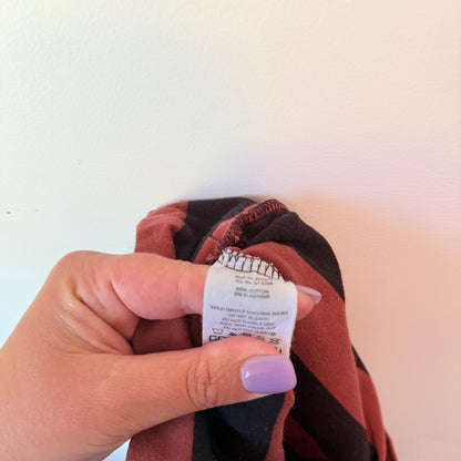 Cotton On Womens Striped Tube Skirt Rust Black - Size M