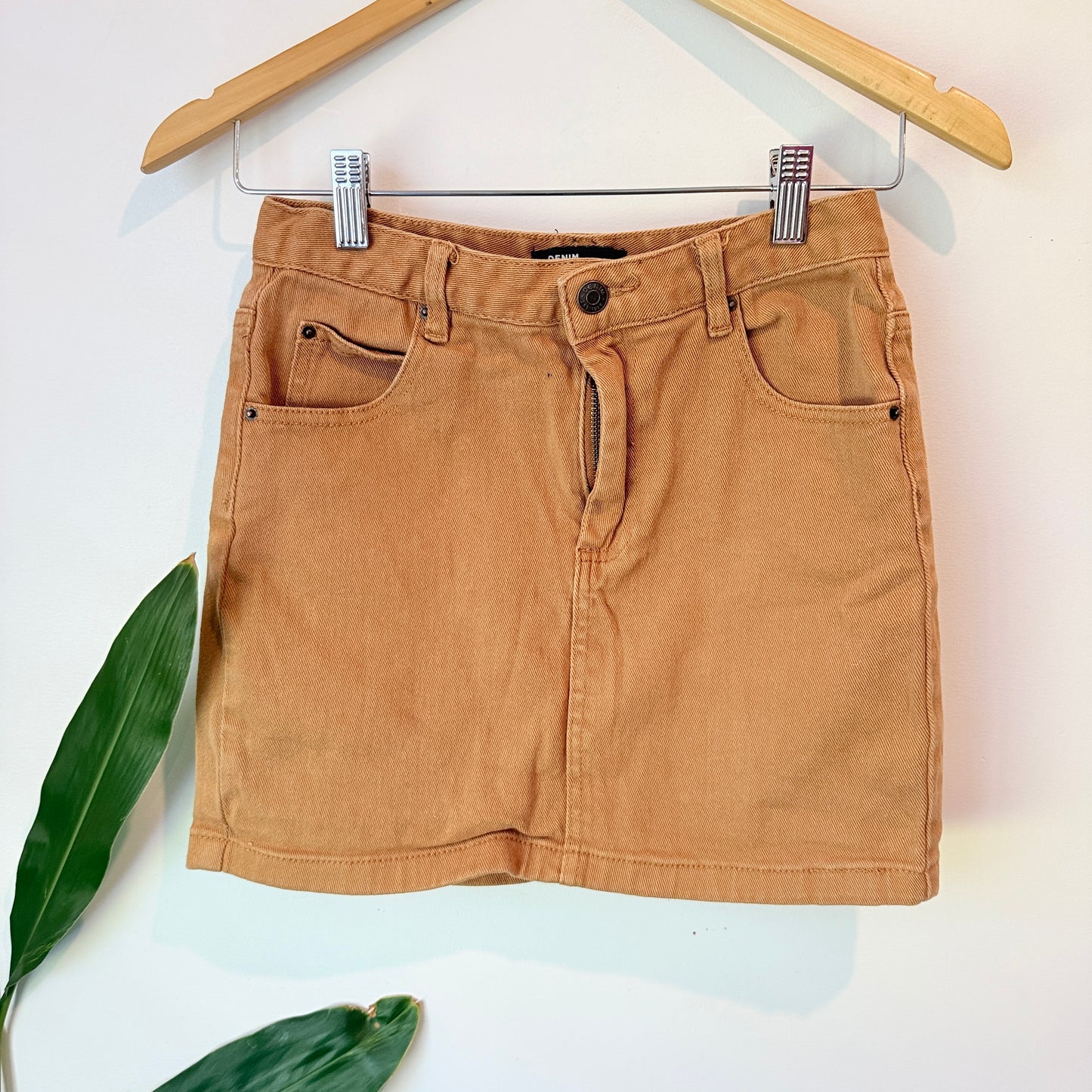 Glassons Womens Denim Skirt Tan - Size 8