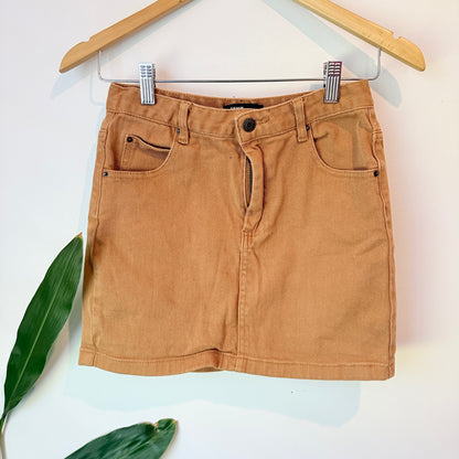 Glassons Womens Denim Skirt Tan - Size 8