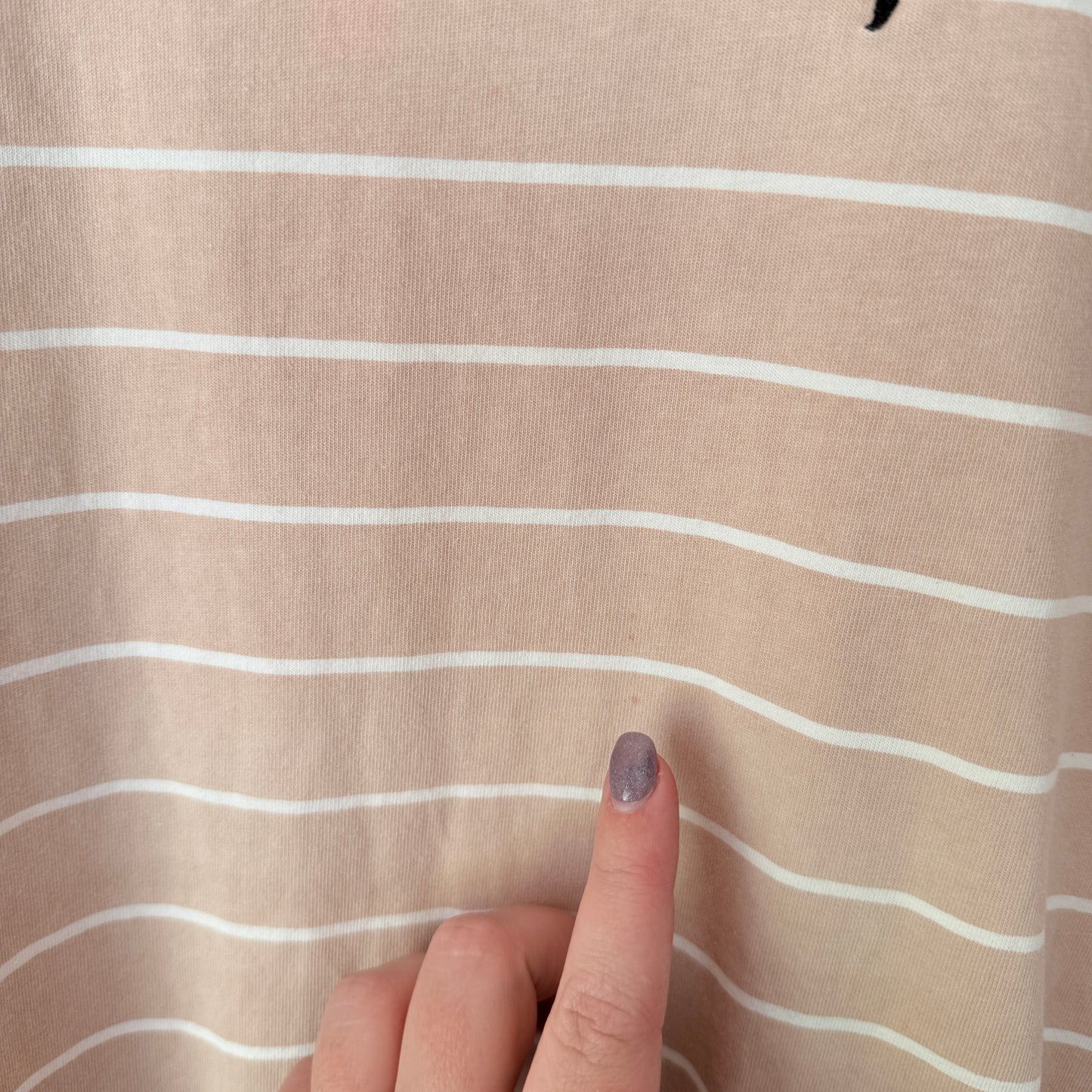 Federation Beige White Striped T-Shirt