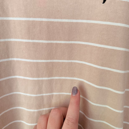 Federation Beige White Striped T-Shirt