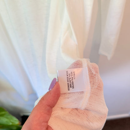 Mirrou Open Front Longline Cardigan White - Size L