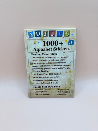 1000+ Alphabet Stickers 20 Sheets Craft Letter Sticker Set