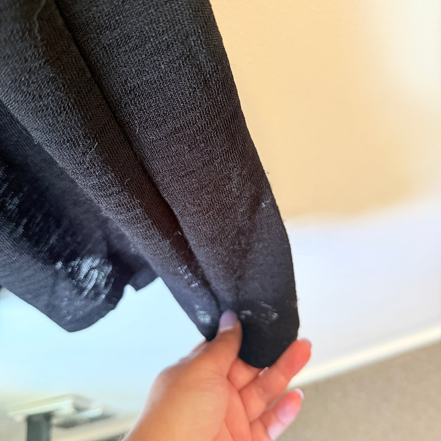 Mirrou Open Front Longline Cardigan Black - Size L