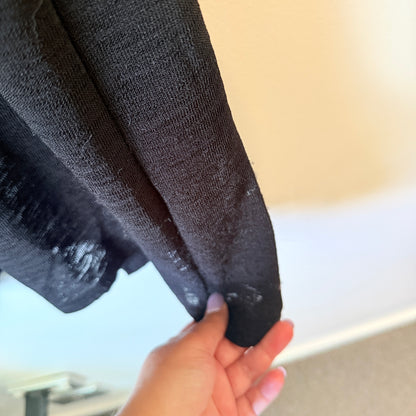 Mirrou Open Front Longline Cardigan Black - Size L