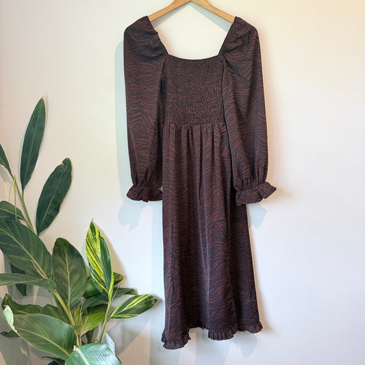 Little Mistress Size 10 Zebra Print Dress