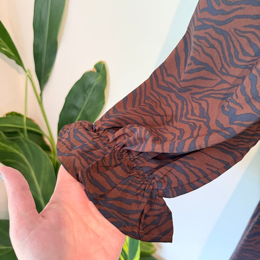 Little Mistress Size 10 Zebra Print Dress