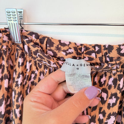 Stella + Gemma Leopard Print Tiered Skirt - Size 10