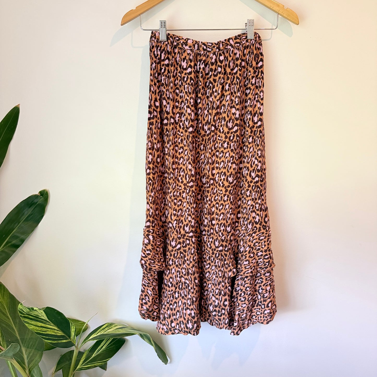 Stella + Gemma Leopard Print Tiered Skirt - Size 10