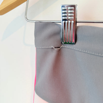 Paper Scissors Grey & Pink Color Block Mini Skirt - Size 10