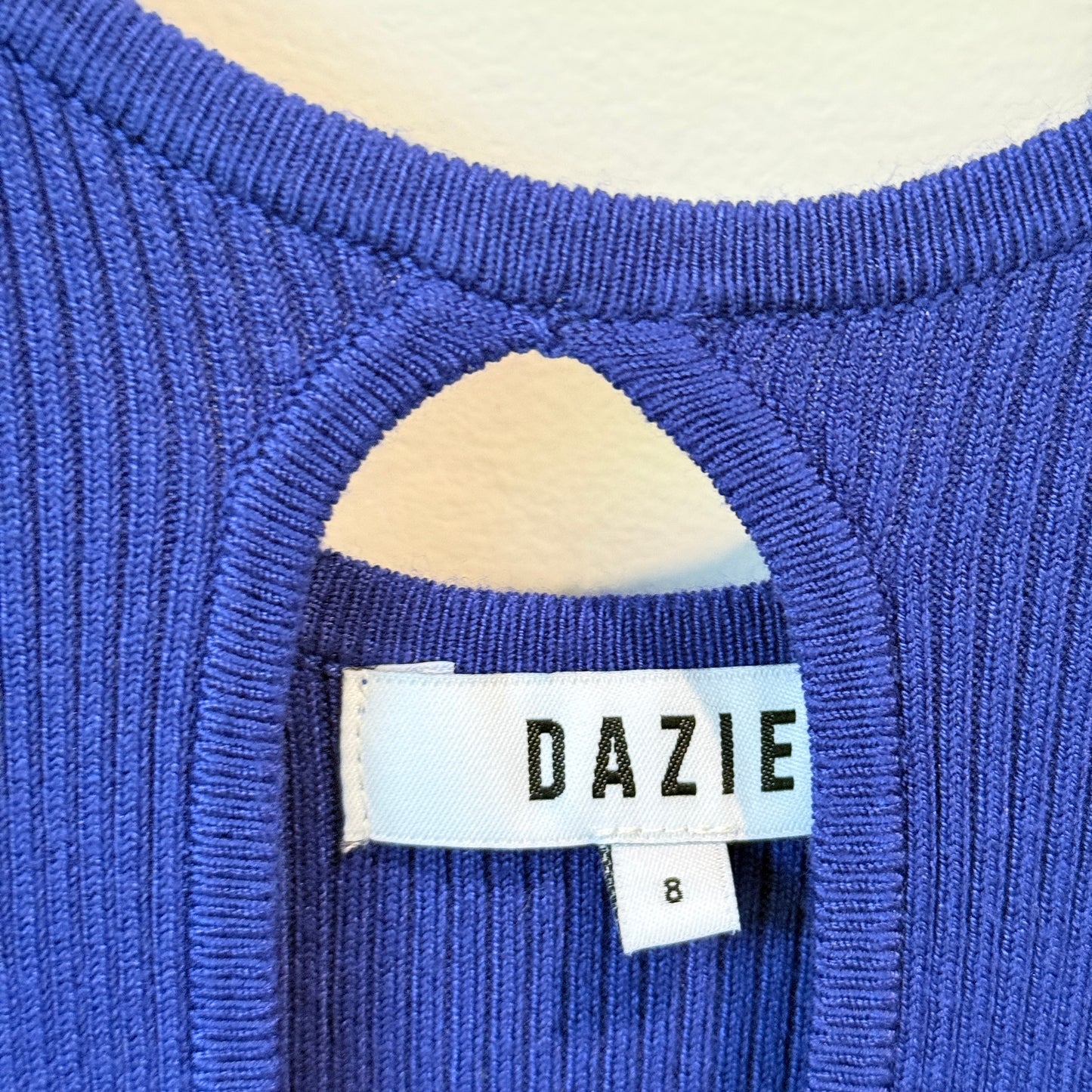 Dazie Size 8 Stretch Ribbed Maxi Dress