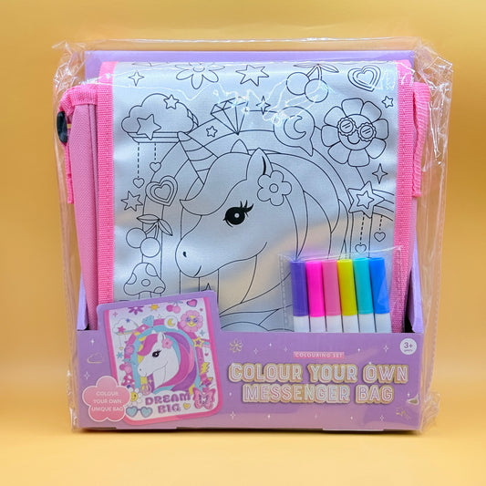 Colour Your Own Messenger Bag Unicorn Colouring Set