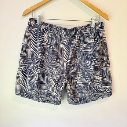 Anko Navy & White Palm Print Board Shorts - Size M