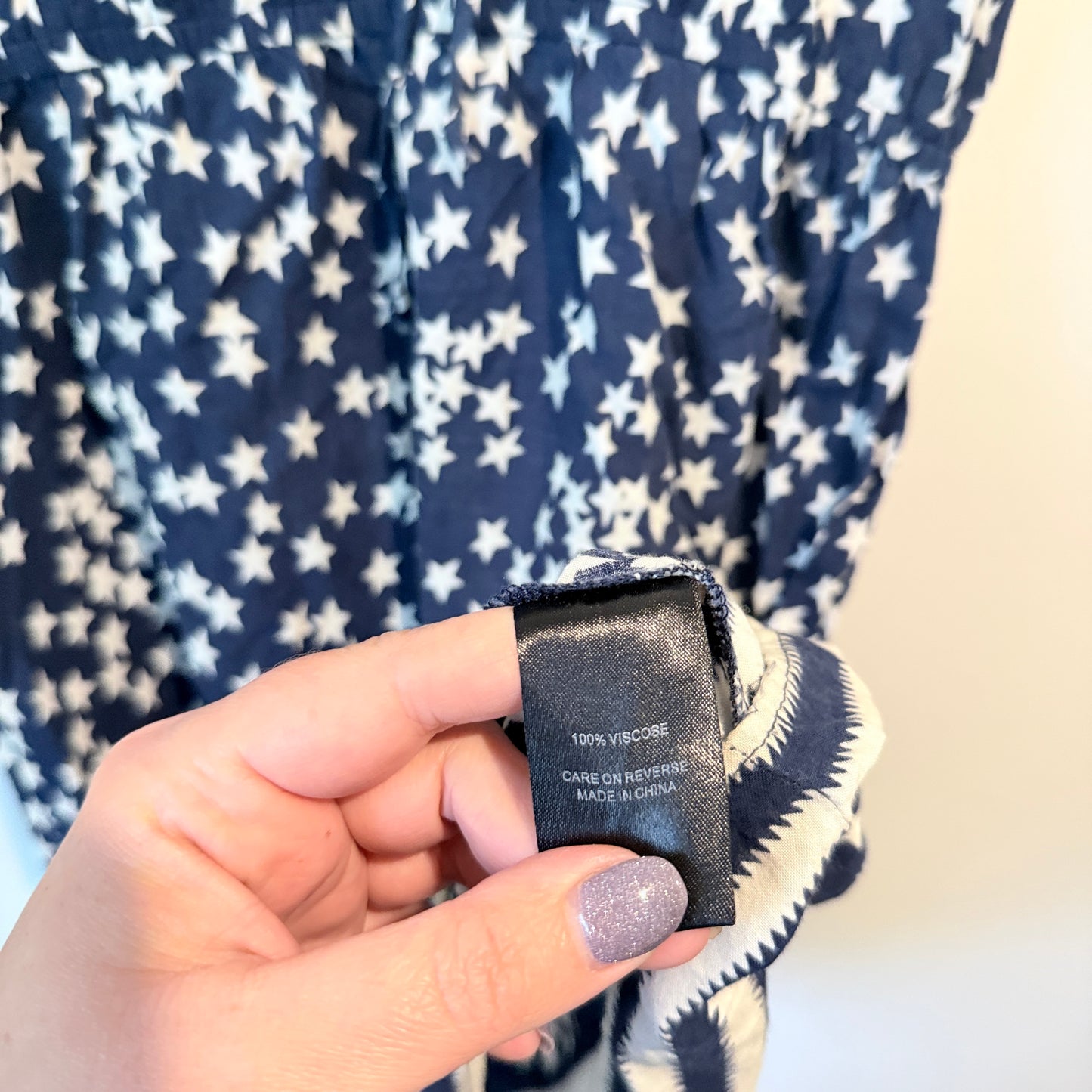 Cut Label Viscose Size 10 Stars Dress