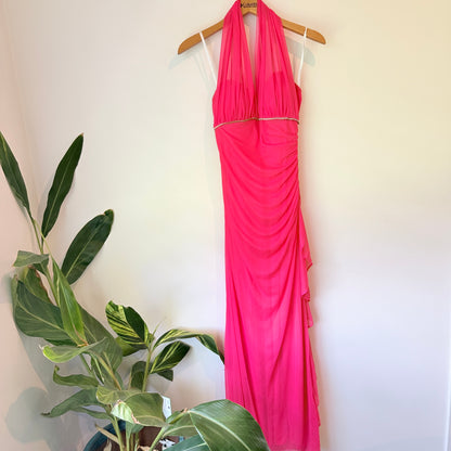 Betsy & Adam by Linda Bernell Halter Evening Gown – 39cm U/Arm