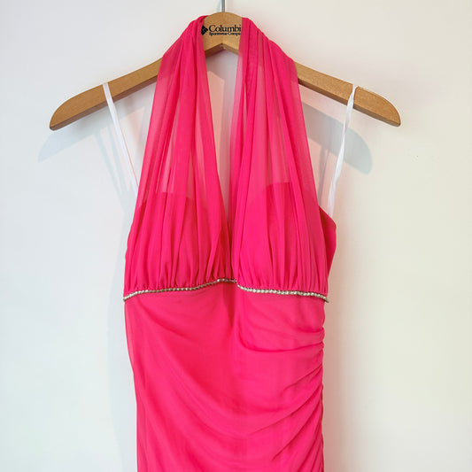 Betsy & Adam by Linda Bernell Halter Evening Gown – 39cm U/Arm