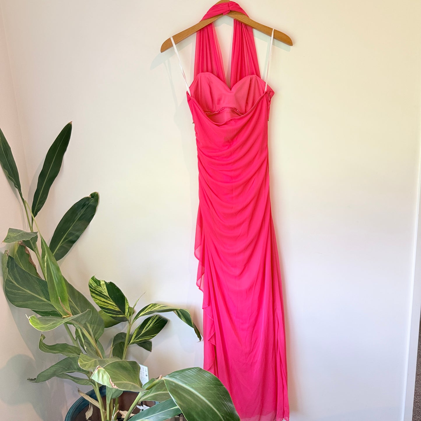 Betsy & Adam by Linda Bernell Halter Evening Gown – 39cm U/Arm