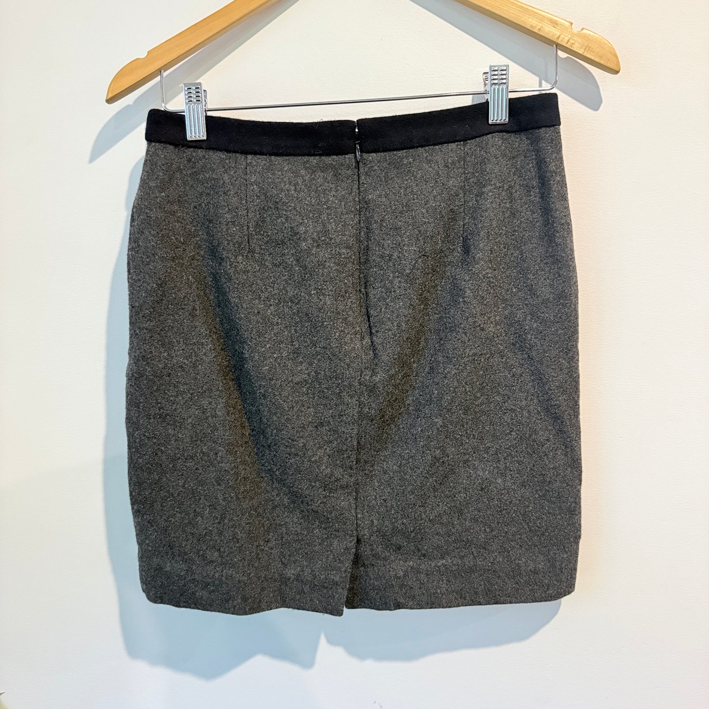 Gray Wool Pencil Skirt Size 4 / 74cm waist