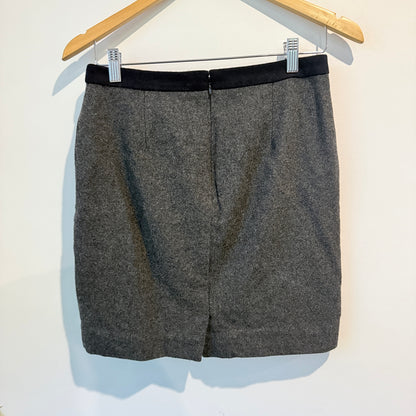 Gray Wool Pencil Skirt Size 4 / 74cm waist