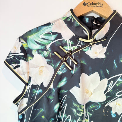 Unbranded Floral Cheongsam Style Dress - 50cm U/Arm
