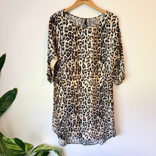 Woolworths Leopard Print Shift Dress – Size 12