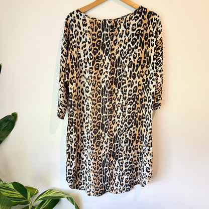 Woolworths Leopard Print Shift Dress – Size 12