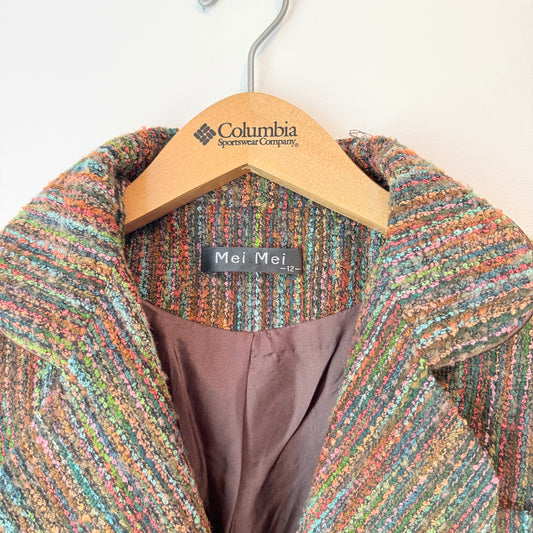 Mei Mei Textured Tweed Style Jacket – Size 12