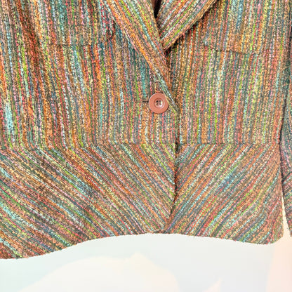 Mei Mei Textured Tweed Style Jacket – Size 12