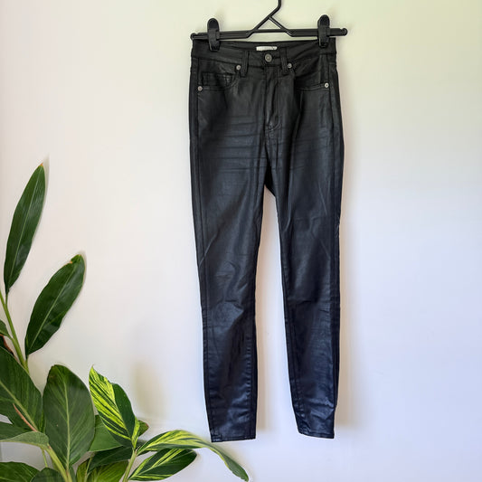 KOOKAI Coated Skinny Jeans Black - Size 36