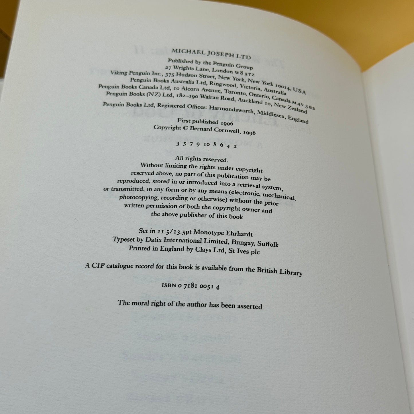 Enemy of God by Bernard Cornwell