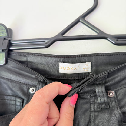 KOOKAI Coated Skinny Jeans Black - Size 36