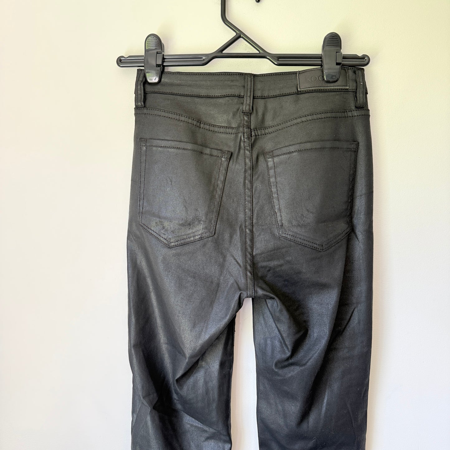 KOOKAI Coated Skinny Jeans Black - Size 36