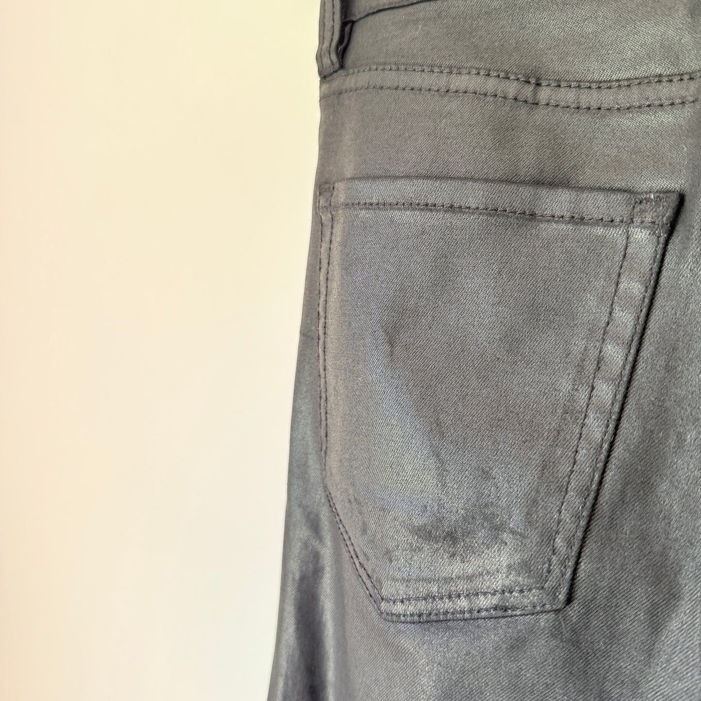 KOOKAI Coated Skinny Jeans Black - Size 36