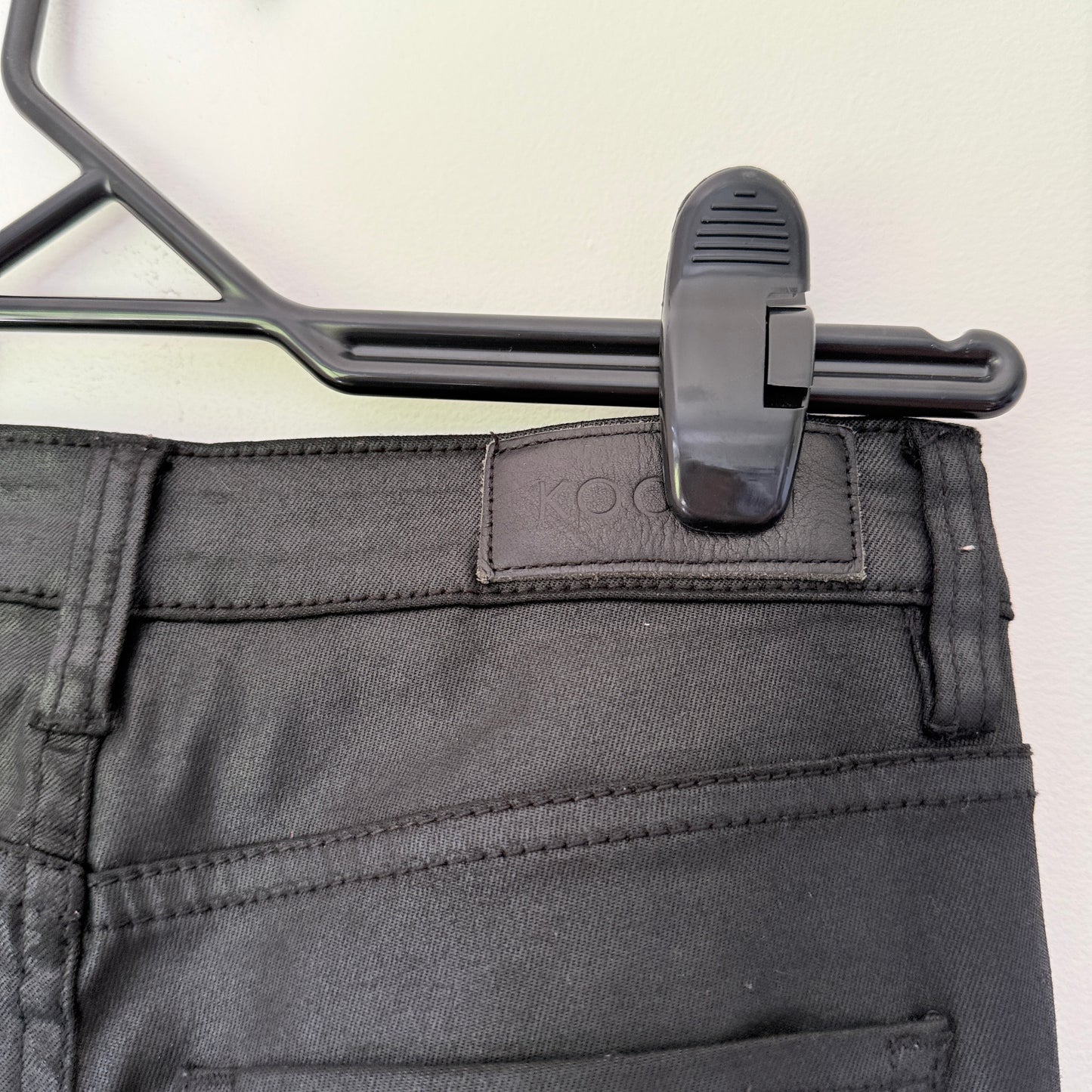 KOOKAI Coated Skinny Jeans Black - Size 36