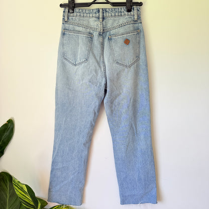 Abrand Jeans Light Wash Distressed Venice Straight Jeans - Size 26