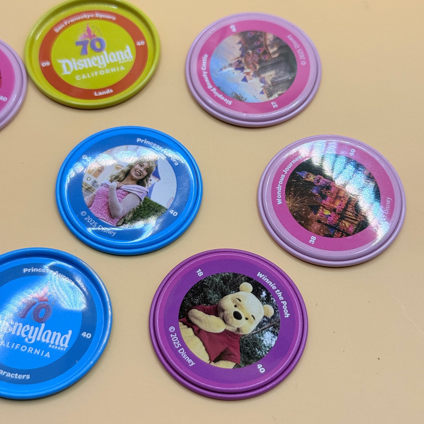 Disneyland 70th Anniversary Collectible Token Set