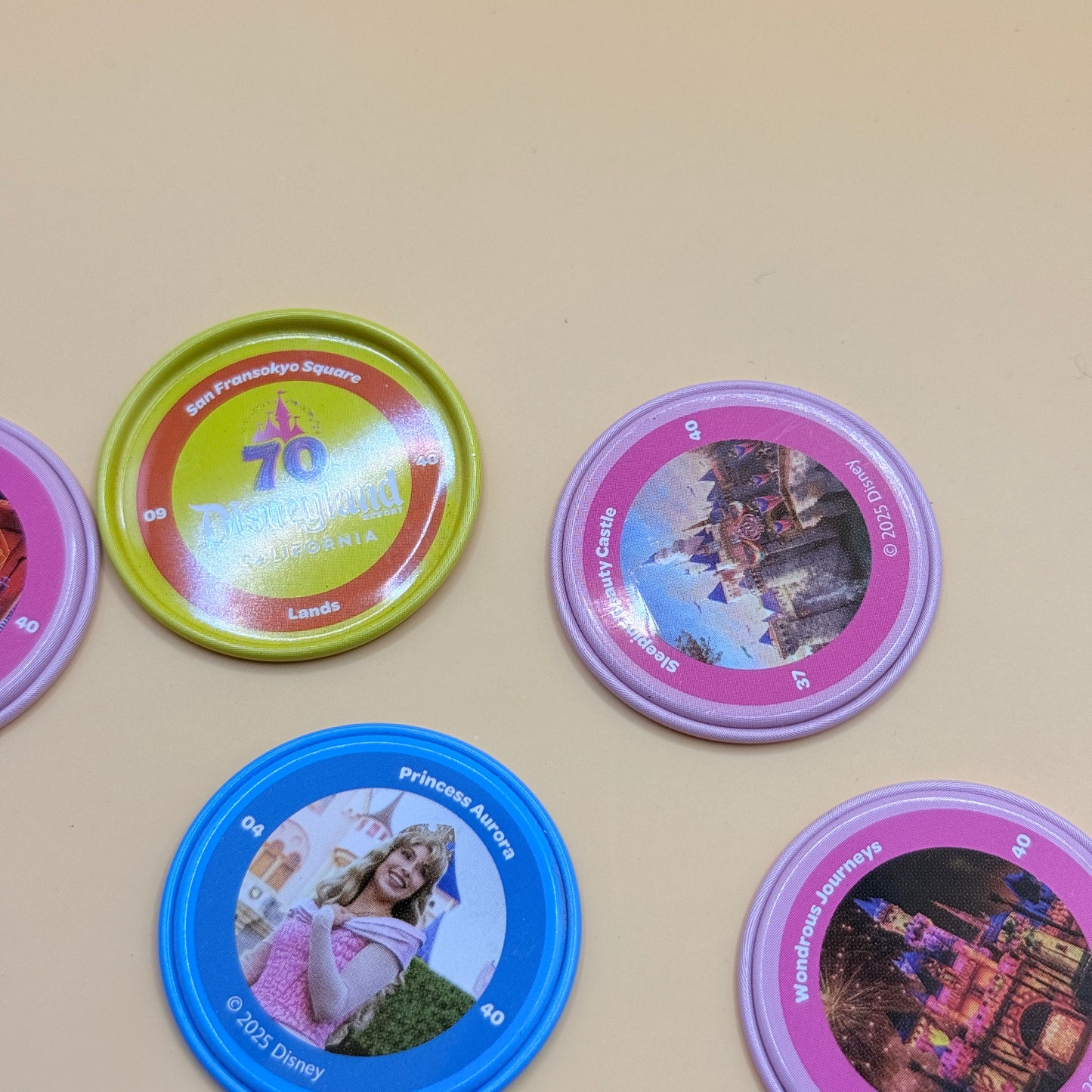 Disneyland 70th Anniversary Collectible Token Set