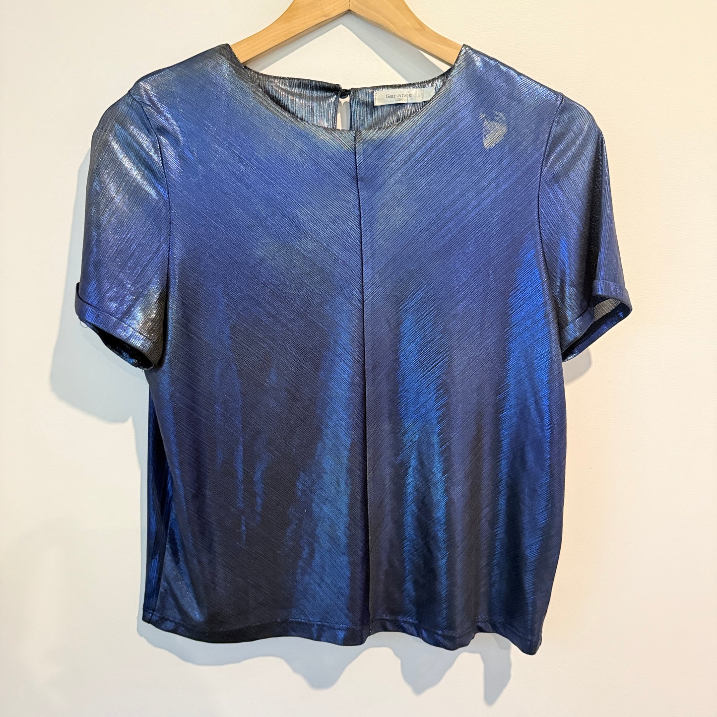 Garance M Metallic Blue Top