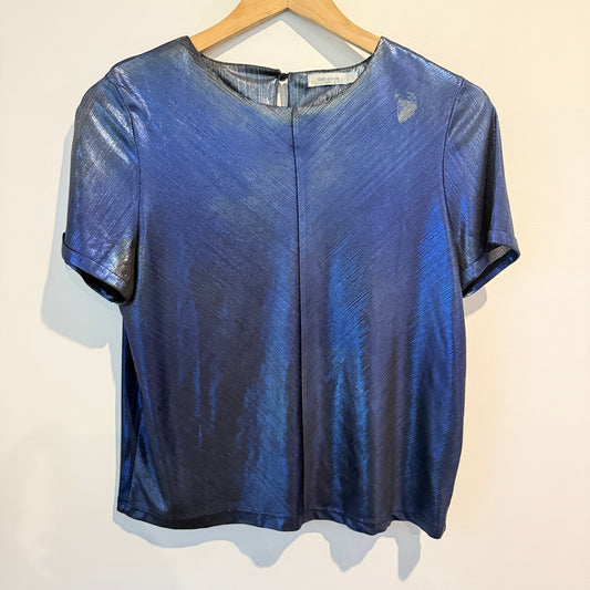Garance M Metallic Blue Top