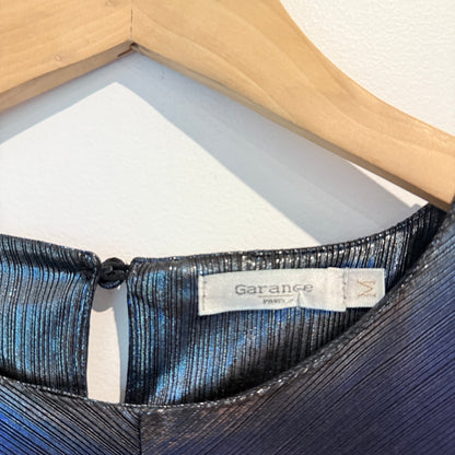 Garance M Metallic Blue Top