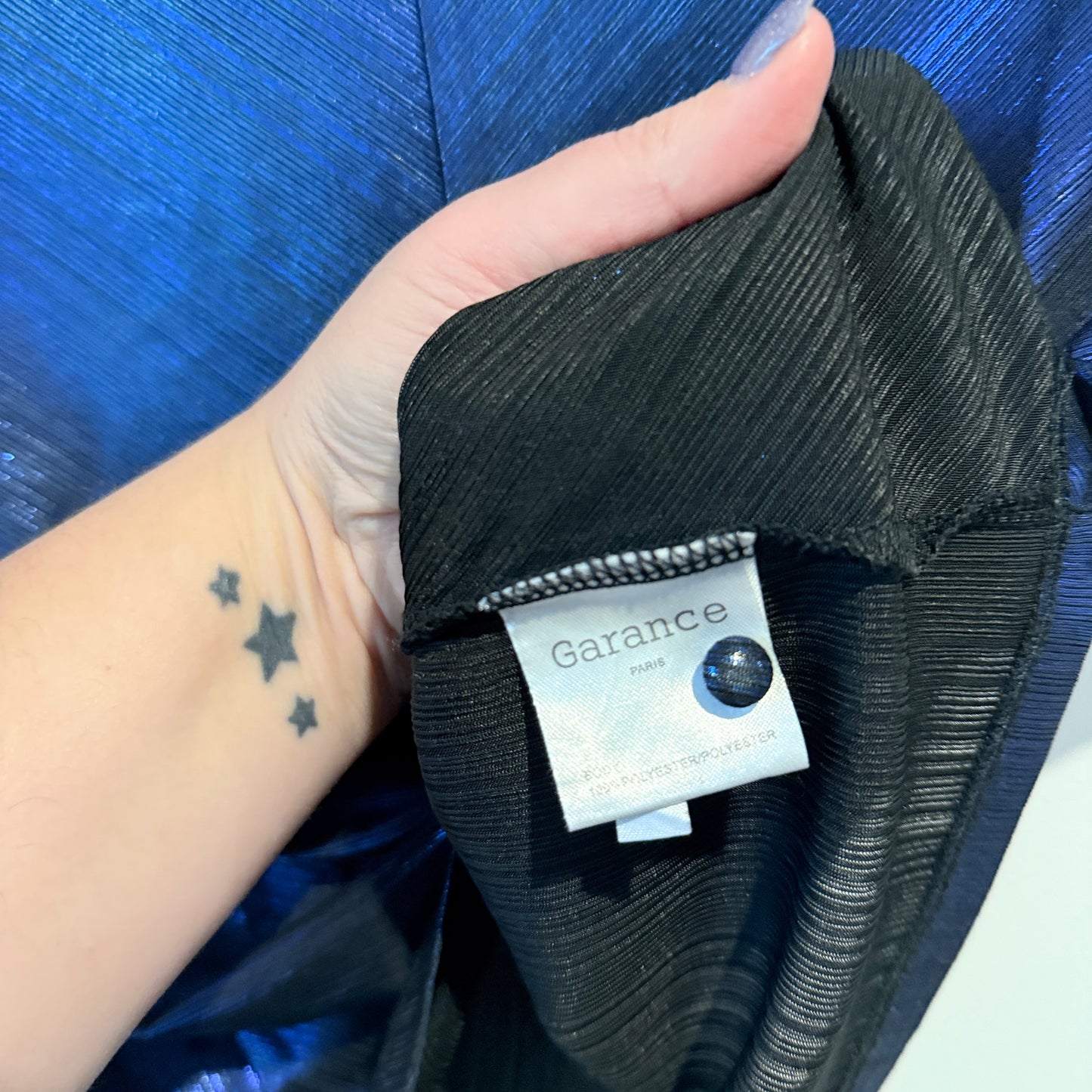 Garance M Metallic Blue Top