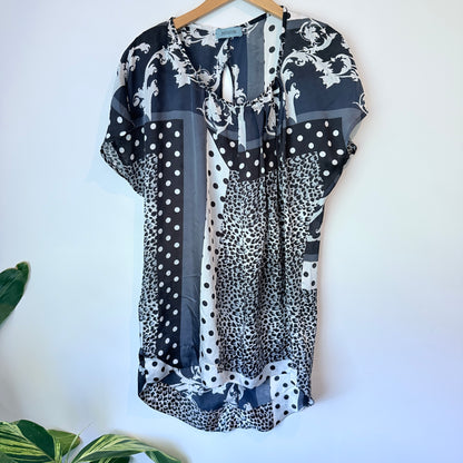 Jet Blonde Mixed Print Shift Dress – Size 10