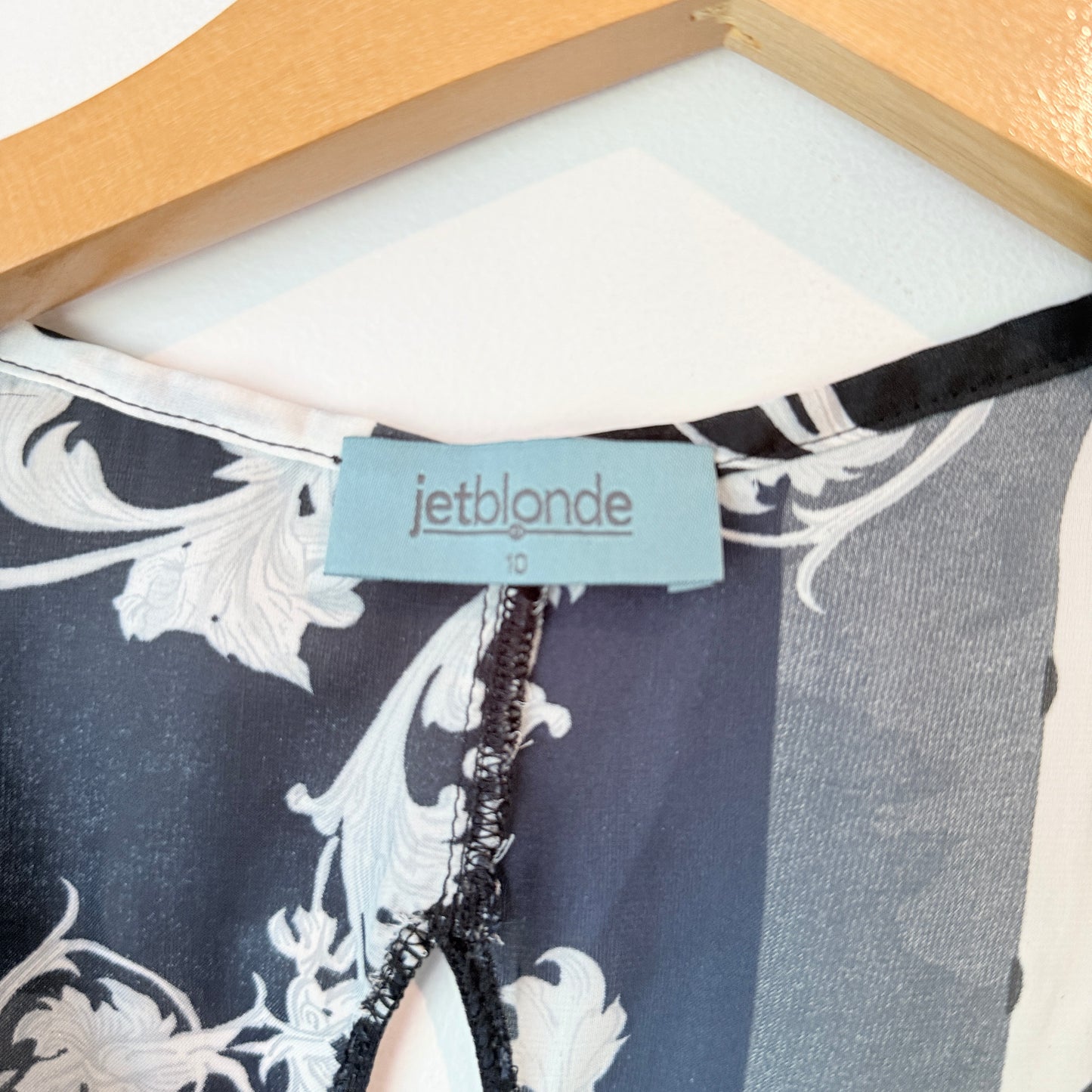 Jet Blonde Mixed Print Shift Dress – Size 10