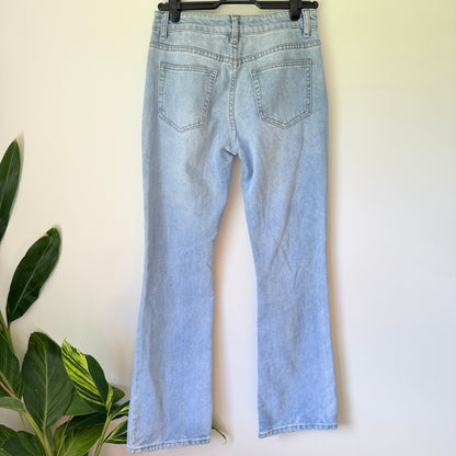 Tiger Mist Light Wash Flare Denim Jeans - Size S